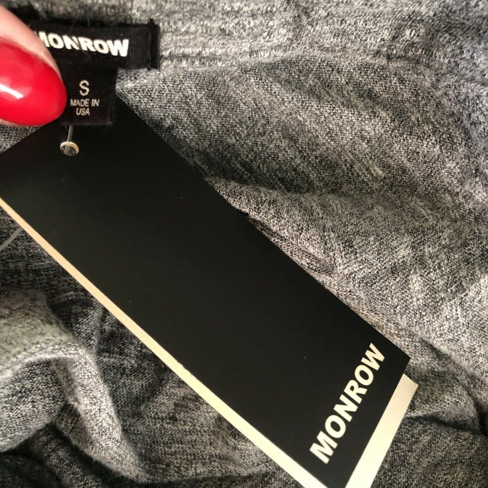 MONROW Granite Shirt Dress With Side Shirring S - Picture 5 of 5